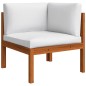 vidaXL Set Divani da Giardino 10 pz con Cuscini Crema Massello Acacia vidaXL Set Divani da Giardino 10 pz con Cuscini Crema Massello Acacia