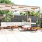 vidaXL Set Divani da Giardino 12 pz con Cuscini Crema Massello Acacia