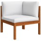 vidaXL Set Divani da Giardino 12 pz con Cuscini Crema Massello Acacia