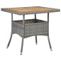 vidaXL Set Mobili da Pranzo da Giardino 5 pz Grigio Polyrattan Acacia vidaXL Set Mobili da Pranzo da Giardino 5 pz Grigio Polyrattan Acacia
