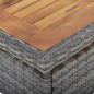 vidaXL Set Mobili da Pranzo da Giardino 5 pz Grigio Polyrattan Acacia vidaXL Set Mobili da Pranzo da Giardino 5 pz Grigio Polyrattan Acacia