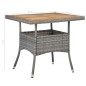 vidaXL Set Mobili da Pranzo da Giardino 5 pz Grigio Polyrattan Acacia vidaXL Set Mobili da Pranzo da Giardino 5 pz Grigio Polyrattan Acacia