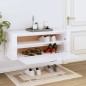 Scarpiera Bianco Lucido 100x35x38 cm in Legno Multistrato Scarpiera Bianco Lucido 100x35x38 cm in Legno Multistrato