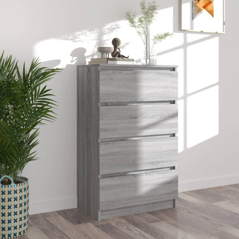 Credenza Grigio Sonoma 60x35x98,5 cm in Legno Multistrato Credenza Grigio Sonoma 60x35x98,5 cm in Legno Multistrato