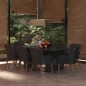 vidaXL Set da Pranzo da Giardino 9 pz in Polyrattan Nero vidaXL Set da Pranzo da Giardino 9 pz in Polyrattan Nero
