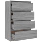 Credenza Grigio Sonoma 60x35x98,5 cm in Legno Multistrato Credenza Grigio Sonoma 60x35x98,5 cm in Legno Multistrato