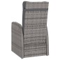 vidaXL Set da Pranzo da Giardino 7 pz con Cuscini in Polyrattan Grigio vidaXL Set da Pranzo da Giardino 7 pz con Cuscini in Polyrattan Grigio
