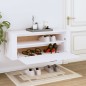 Scarpiera a Muro Bianca 100x35x38 cm in Legno Multistrato Scarpiera a Muro Bianca 100x35x38 cm in Legno Multistrato