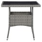 vidaXL Set Mobili da Pranzo da Giardino 3 pz Grigio Polyrattan Acacia