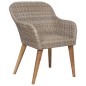 vidaXL Set da Pranzo da Giardino 9 pz in Polyrattan Marrone
