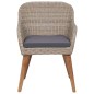 vidaXL Set da Pranzo da Giardino 9 pz in Polyrattan Marrone