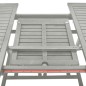 vidaXL Set Pranzo da Giardino 5 pz in Legno Massello di Acacia Grigio vidaXL Set Pranzo da Giardino 5 pz in Legno Massello di Acacia Grigio