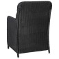 vidaXL Set da Pranzo da Giardino 11 pz in Polyrattan Nero