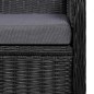 vidaXL Set da Pranzo da Giardino 11 pz in Polyrattan Nero