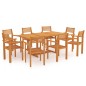 vidaXL Set da Pranzo da Giardino 9 pz in Legno Massello di Teak vidaXL Set da Pranzo da Giardino 9 pz in Legno Massello di Teak