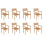 vidaXL Set da Pranzo da Giardino 9 pz in Legno Massello di Teak vidaXL Set da Pranzo da Giardino 9 pz in Legno Massello di Teak