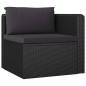vidaXL Set Divani da Giardino 8 pz con Cuscini in Polyrattan Nero vidaXL Set Divani da Giardino 8 pz con Cuscini in Polyrattan Nero