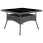 vidaXL Set Mobili da Pranzo da Giardino 9 pz Polyrattan Acacia Grigio vidaXL Set Mobili da Pranzo da Giardino 9 pz Polyrattan Acacia Grigio