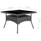 vidaXL Set Mobili da Pranzo da Giardino 9 pz Polyrattan Acacia Grigio vidaXL Set Mobili da Pranzo da Giardino 9 pz Polyrattan Acacia Grigio