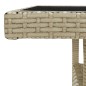 vidaXL Set da Pranzo da Giardino 3 pz Beige in Polyrattan e Vetro