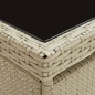 vidaXL Set da Pranzo da Giardino 3 pz Beige in Polyrattan e Vetro