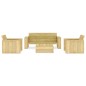 vidaXL Set Divani da Giardino 4 pz in Legno di Pino Impregnato