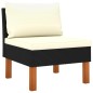 vidaXL Set Divani da Giardino 12 pz con Cuscini in Polyrattan Nero vidaXL Set Divani da Giardino 12 pz con Cuscini in Polyrattan Nero