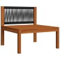 vidaXL Set Divani da Giardino 5 pz con Cuscini Crema Massello Acacia vidaXL Set Divani da Giardino 5 pz con Cuscini Crema Massello Acacia