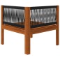 vidaXL Set Divani da Giardino 5 pz con Cuscini Crema Massello Acacia vidaXL Set Divani da Giardino 5 pz con Cuscini Crema Massello Acacia