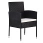 vidaXL Set Mobili da Pranzo per Giardino 7 pz in Polyrattan Nero vidaXL Set Mobili da Pranzo per Giardino 7 pz in Polyrattan Nero