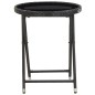 vidaXL Set da Bistrot per Giardino 3 pz in Polyrattan e Vetro Nero vidaXL Set da Bistrot per Giardino 3 pz in Polyrattan e Vetro Nero