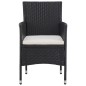 vidaXL Set Mobili da Pranzo per Giardino 3 pz Nero Polyrattan e Vetro vidaXL Set Mobili da Pranzo per Giardino 3 pz Nero Polyrattan e Vetro