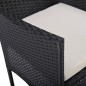 vidaXL Set Mobili da Pranzo per Giardino 3 pz Nero Polyrattan e Vetro vidaXL Set Mobili da Pranzo per Giardino 3 pz Nero Polyrattan e Vetro
