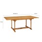 vidaXL Set da Pranzo da Giardino 7 pz in Legno Massello di Teak