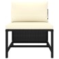 vidaXL Set Divani da Giardino 8 pz con Cuscini in Polyrattan Nero vidaXL Set Divani da Giardino 8 pz con Cuscini in Polyrattan Nero