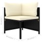 vidaXL Set Divani da Giardino 8 pz con Cuscini in Polyrattan Nero vidaXL Set Divani da Giardino 8 pz con Cuscini in Polyrattan Nero