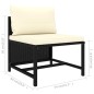 vidaXL Set Divani da Giardino 8 pz con Cuscini in Polyrattan Nero vidaXL Set Divani da Giardino 8 pz con Cuscini in Polyrattan Nero