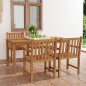 vidaXL Set da Pranzo per Esterni 5 pz in Legno Massello di Teak vidaXL Set da Pranzo per Esterni 5 pz in Legno Massello di Teak