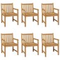 vidaXL Set da Pranzo per Esterni 7 pz in Legno Massello di Teak vidaXL Set da Pranzo per Esterni 7 pz in Legno Massello di Teak