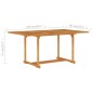 vidaXL Set da Pranzo da Giardino 7 pz con Cuscini Legno di Teak vidaXL Set da Pranzo da Giardino 7 pz con Cuscini Legno di Teak