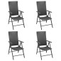 vidaXL Set da Pranzo da Giardino 5 pz Nero vidaXL Set da Pranzo da Giardino 5 pz Nero