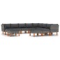 vidaXL Set Divani da Giardino 12 pz con Cuscini in Polyrattan Grigio vidaXL Set Divani da Giardino 12 pz con Cuscini in Polyrattan Grigio