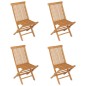 vidaXL Set da Pranzo da Giardino 5 pz in Legno Massello di Teak vidaXL Set da Pranzo da Giardino 5 pz in Legno Massello di Teak