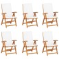 vidaXL Set da Pranzo da Giardino 7 pz con Cuscini Legno di Teak vidaXL Set da Pranzo da Giardino 7 pz con Cuscini Legno di Teak