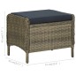 vidaXL Set Divani da Giardino 2 pz con Cuscini in Polyrattan Marrone vidaXL Set Divani da Giardino 2 pz con Cuscini in Polyrattan Marrone