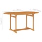 vidaXL Set da Pranzo da Giardino 5 pz in Legno Massello di Teak