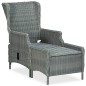 vidaXL Set Pranzo da Giardino 9pz con Cuscini Polyrattan Grigio Chiaro vidaXL Set Pranzo da Giardino 9pz con Cuscini Polyrattan Grigio Chiaro