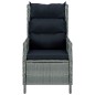 vidaXL Set Pranzo da Giardino 9pz con Cuscini Polyrattan Grigio Chiaro vidaXL Set Pranzo da Giardino 9pz con Cuscini Polyrattan Grigio Chiaro