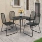 vidaXL Set da Pranzo da Giardino 5 pz in Rattan PVC Nero vidaXL Set da Pranzo da Giardino 5 pz in Rattan PVC Nero