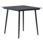 vidaXL Set da Pranzo da Giardino 5 pz in Rattan PVC Nero vidaXL Set da Pranzo da Giardino 5 pz in Rattan PVC Nero